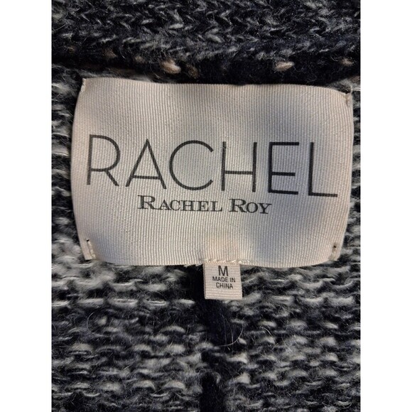 👚 Rachel Rachel Roy Women’s Knit Cardigan Sweater Multicolor Gray Tan Black M - Picture 4 of 12